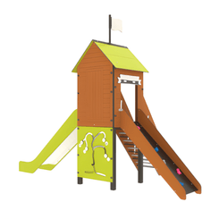 Mobilier - Aire de jeux et structure extérieure - Structure de jeux Grimpinat - Fixations courtes