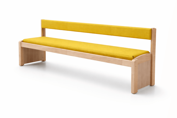 Mobilier - Banc vestiaire & Porte Manteaux - Banc en bois avec dossier jaune wkc