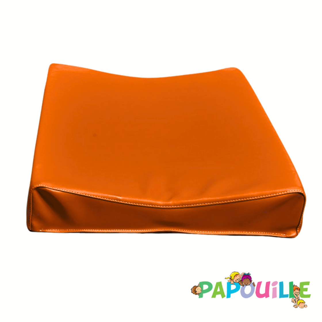 Matelas à langer incurvé galbé 50 x 70 cm en mousse pvc orange