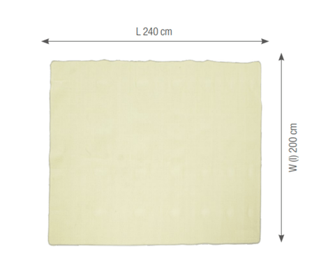 Motricité - Tapis de motricité bébé et enfant - Tapis rectangulaire - beige - 200 x 240 cm