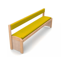 Mobilier - Banc vestiaire & Porte Manteaux - Banc en bois avec dossier jaune wkc