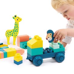 Jouets - Jeux de Construction - Blocs de constructions avec figurines animaux