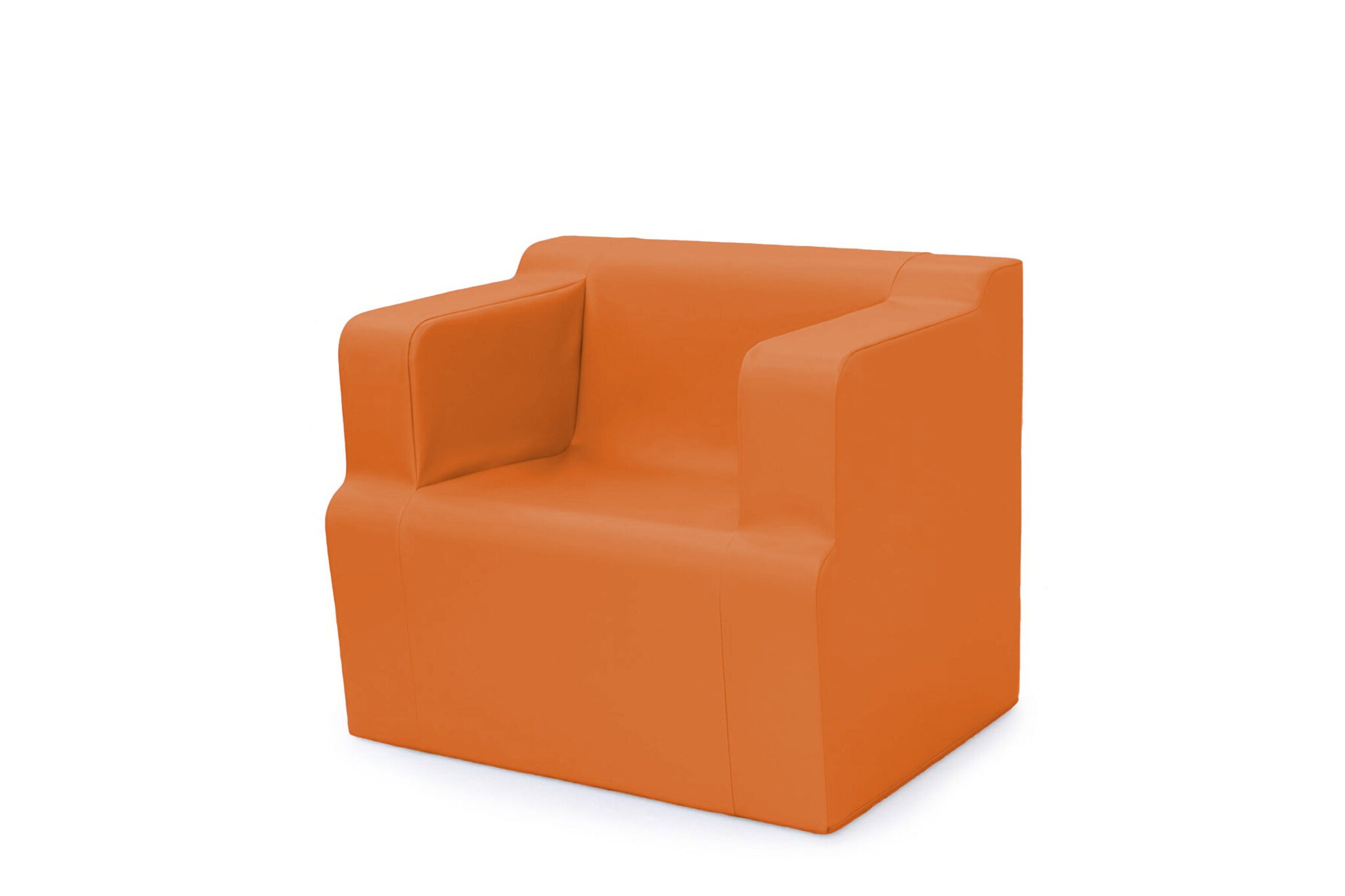 Fauteuil individuel allaitement 2 accoudoirs orange