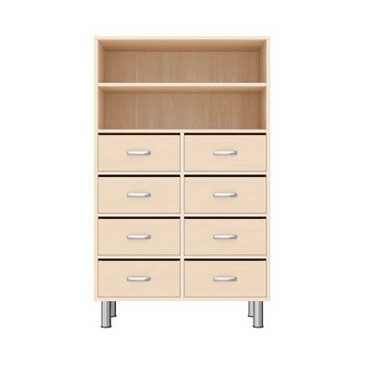 Mobilier - Meuble de rangement scolaire - Armoire de rangement avec pieds réglables 8 casiers - Elio