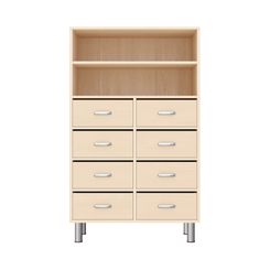 Mobilier - Meuble de rangement scolaire - Armoire de rangement avec pieds réglables 8 casiers - Elio