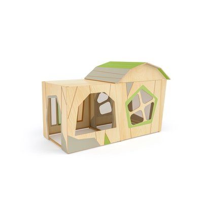 Motricité - Structure et panneaux D'activités - Maison de jeu en bois