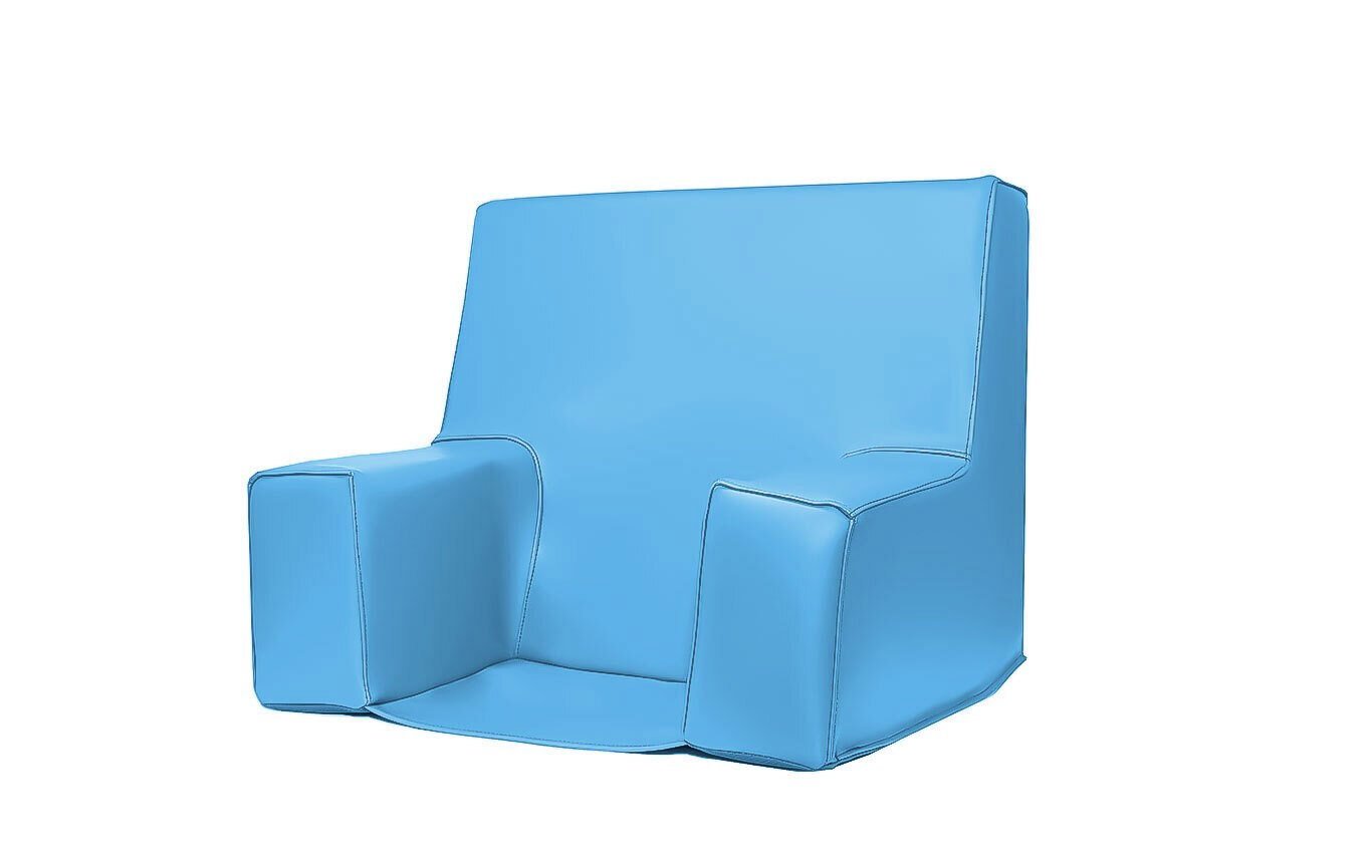 Fauteuil enfant en mousse pvc h.40 turquoise