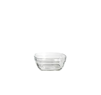 Repas - Raviers, Coupelles et boite de conservation - Lot de 6 raviers saladier carrés-  110x110x46mm - Duralex