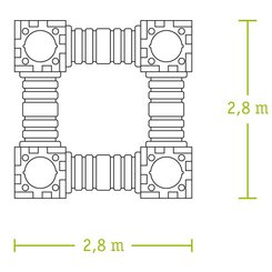 Mobilier - Aire de jeux et structure extérieure - Aire de jeux cubique tunnel 