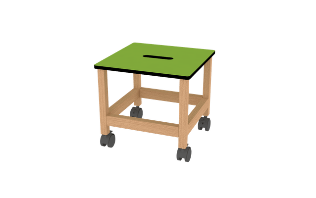 Mobilier - Tabouret et Assise au sol - Tabouret à roulettes - T3 - Vert