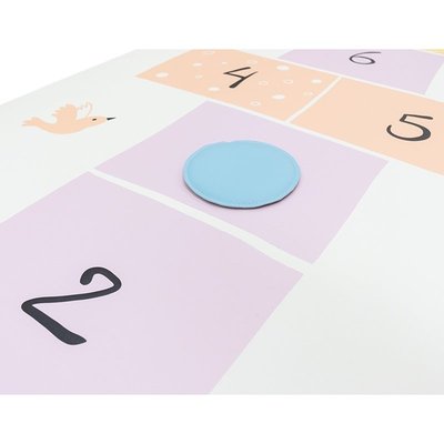 Motricité - Tapis de motricité bébé et enfant - Tapis jeu marelle arc en ciel 200 x 100 x 2 cm