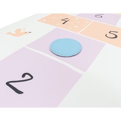 Motricité - Tapis de motricité bébé et enfant - Tapis jeu marelle arc en ciel 200 x 100 x 2 cm