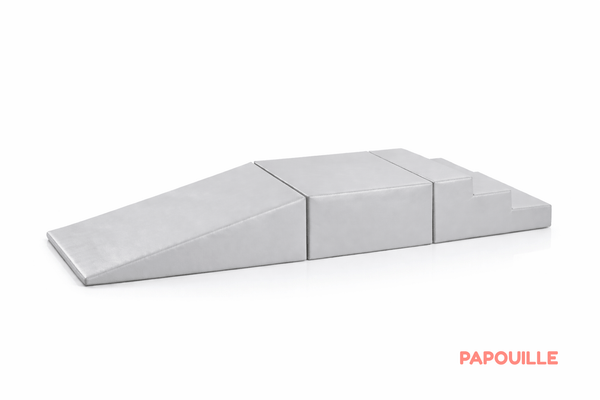 Motricité - Parcours de Motricité Maternelle - Kit modules escalade apprentissage en mousse pvc 30cm gris