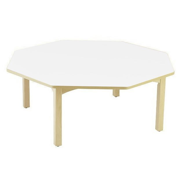 Table octogonale spéciale collectivité t1 blanc