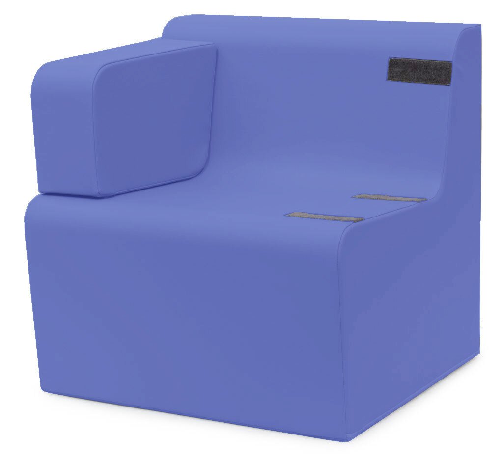 Fauteuil individuel allaitement 1 accoudoir bleu