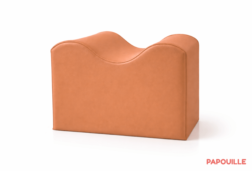Module petite vague ondulé en mousse abricot