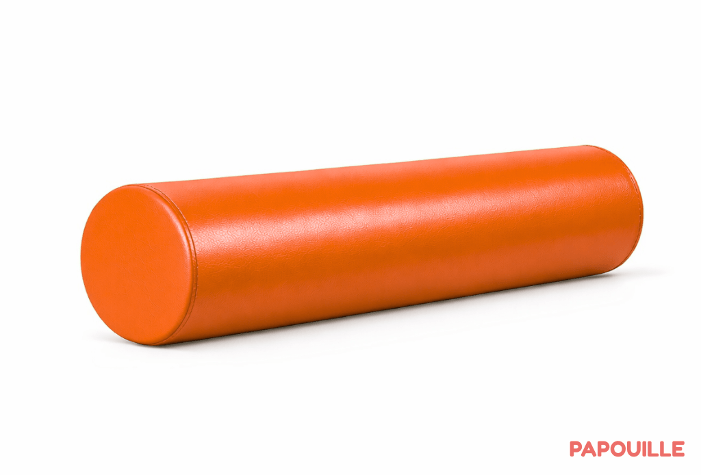 Petit module cylindre court en mousse pvc diam. 15 cm x l. 60 cm orange