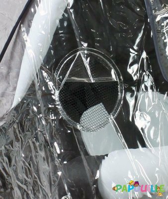 Puériculture - Accessoires de Poussette - Habillage de pluie poussette double avec canopy transparent