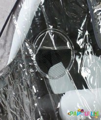 Puériculture - Accessoires de Poussette - Habillage de pluie poussette double avec canopy transparent