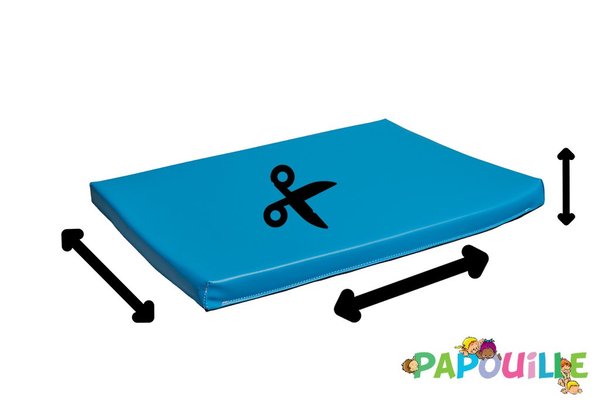 Motricité - Tapis de gym sur mesure - Tapis en mousse sur mesure épaisseur 3cm /m2 turquoise
