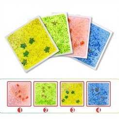 Motricité - Eveil Sensoriels et Tactiles - 4 dalles sensorielles réfléchissantes - 50 x 50 cm