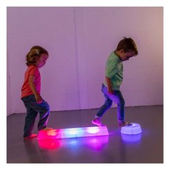 Motricité - Eveil Sensoriels et Tactiles - 6 dalles sensorielles rondes lumineuses