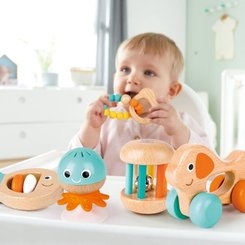 Jouets - Hochets et Jouets Sensoriels - Coffret de jouets sensoriels en bois 