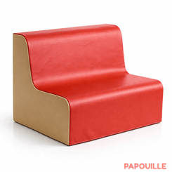 Mobilier - Meuble en mousse et Pouf - Canapé double en mousse imperméable assise 30 cm rouge