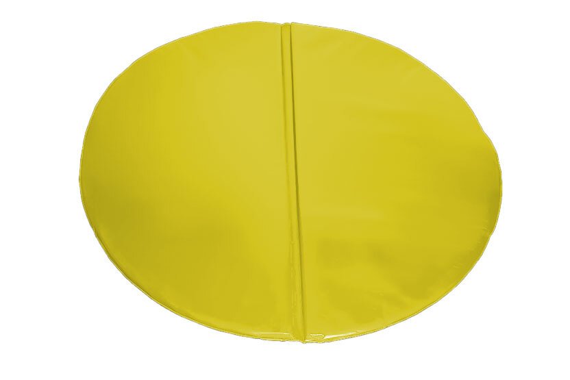 Tapis d'évolution en mousse pvc pliant ø 150x3cm jaune