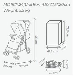 Puériculture - Poussette - Poussette 1 place avec panier de rangement - jusqu'à 15 Kg