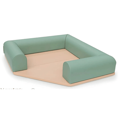 Mobilier - Espace bébé et rassemblement - Parc en mousse avec entrée - Vert pin