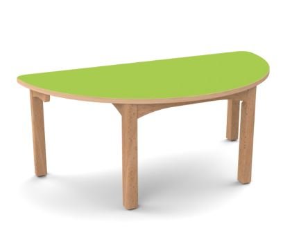 Table en bois 1/2 lune T6 - Vert