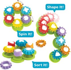 Jouets - Jouets à Empiler ou à Encastrer - Jeu de formes et engrenages - jouet bébé educatif - jeu formes et empilage