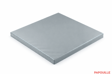 Motricité - Tapis de motricité bébé et enfant - Tapis carré en mousse pvc 100 x 100 x 3cm gris