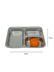 Repas - Plateaux Repas Enfants et à Compartiments - Plateau inox 3 compartiments enfant