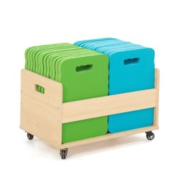 Mobilier - Meuble de rangement scolaire - Chariot à coussins 