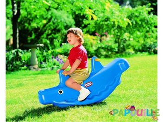 Jeux - Bascules et Équilibre - Balançoire à bascule baleine bleu 2 ou 3 places