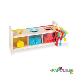 Jouets - Jouets à Empiler ou à Encastrer - Boite à clefs, apprentissage formes et couleurs