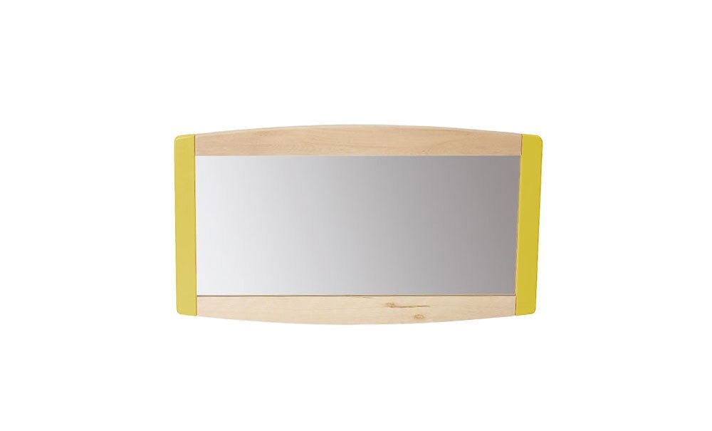 Miroir enfant avec cadre sans barre de soutien 120x60cm jaune