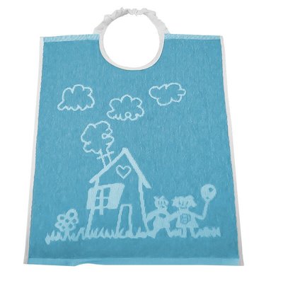 Repas - Bavoir - ep // Bavoirs 35 x 45 cm a collerette la maison des enfants ciel