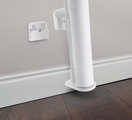 Médical et Prévention - Barrières de Sécurité Enfant - Barrière rétractable jusqu'à 140 cm - Blanche 