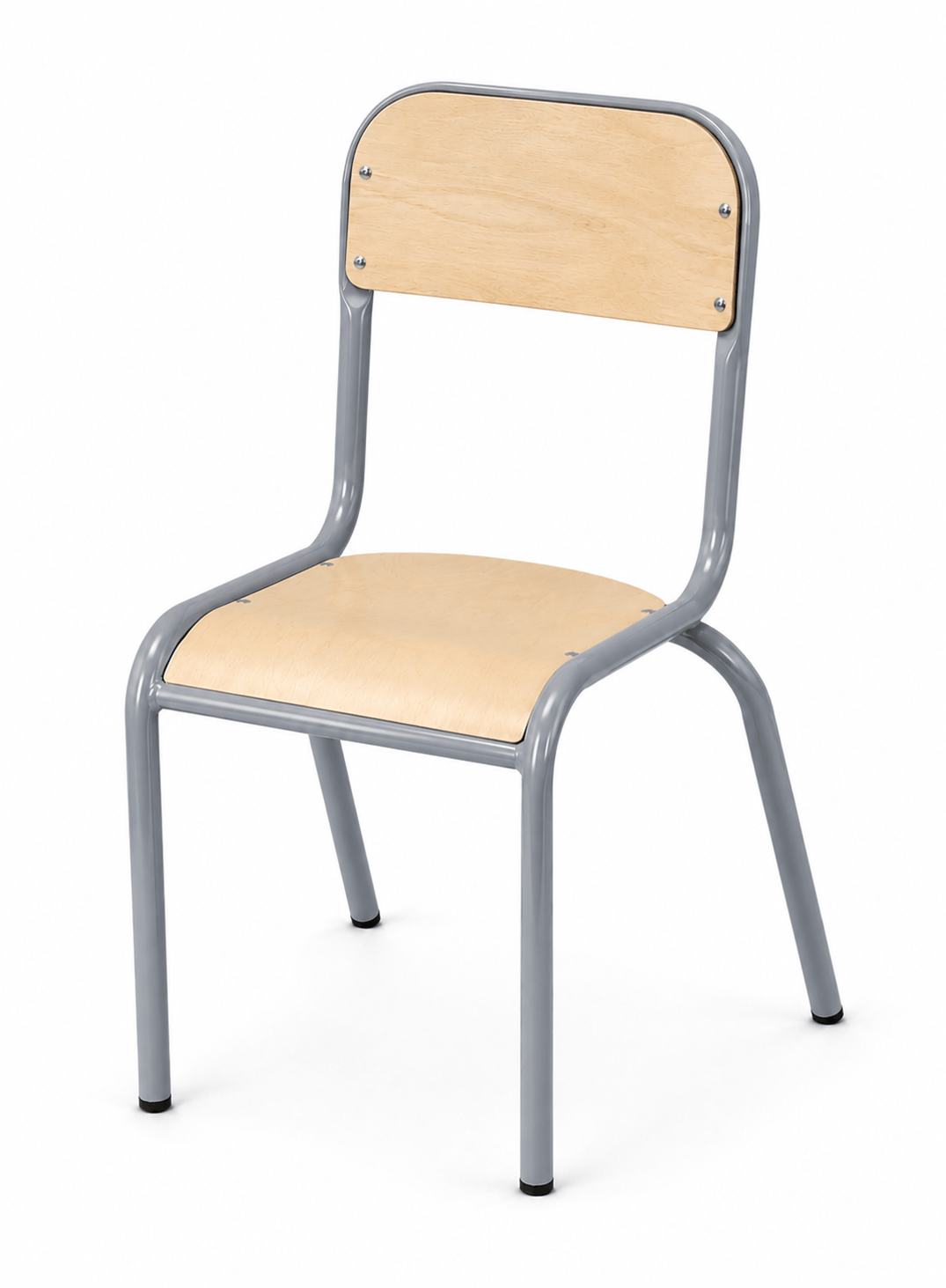 Chaise scolaire en bois H31 cm - T2 - Gris