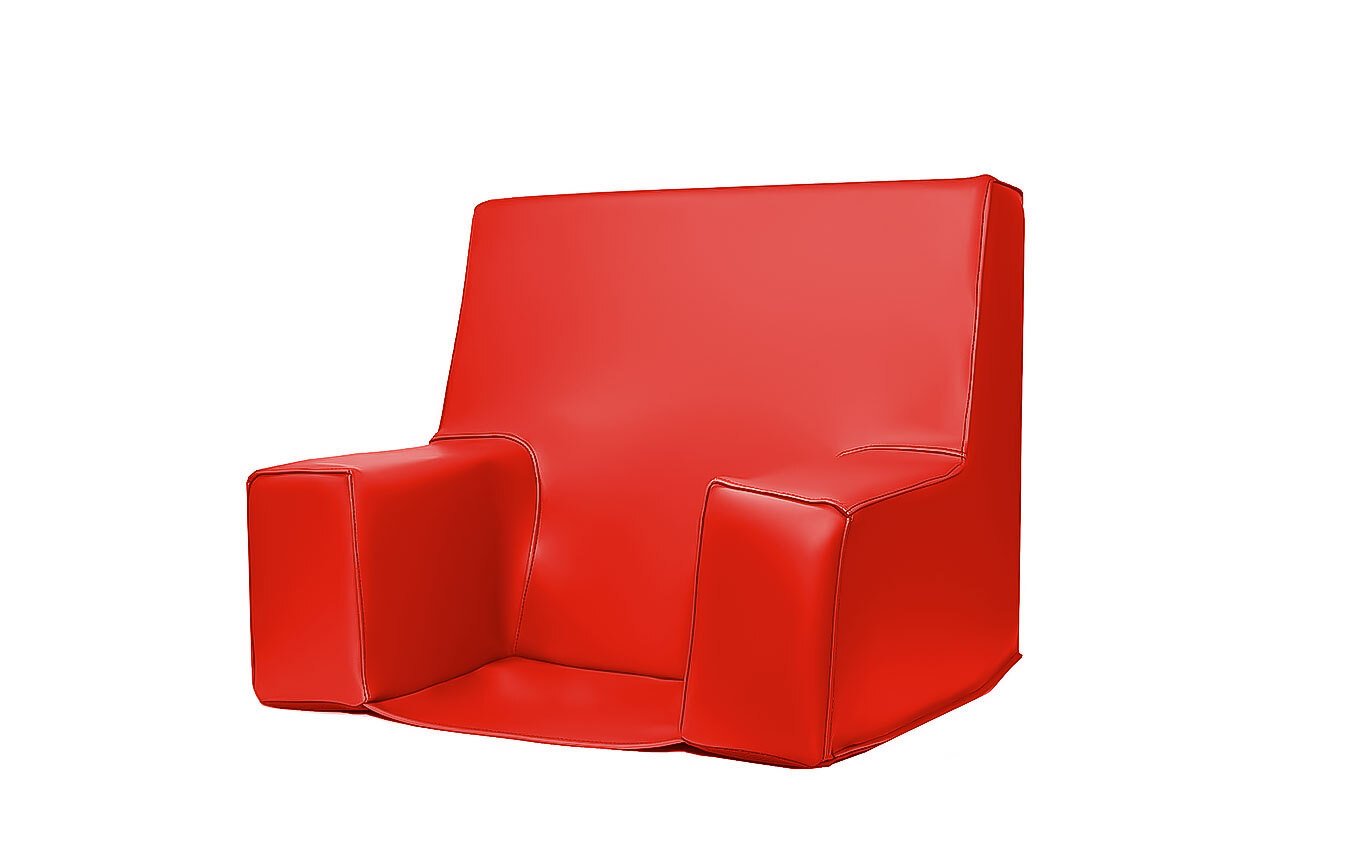 Fauteuil enfant en mousse pvc h.40 rouge