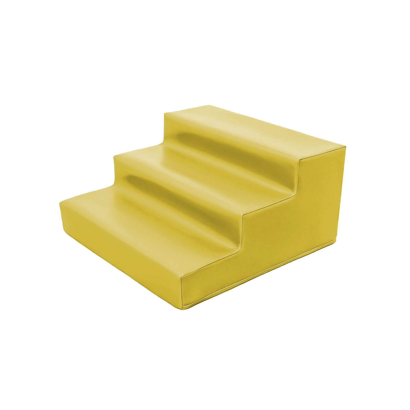 Module bloc 3 marches en mousse l.60 x h.30cm jaune