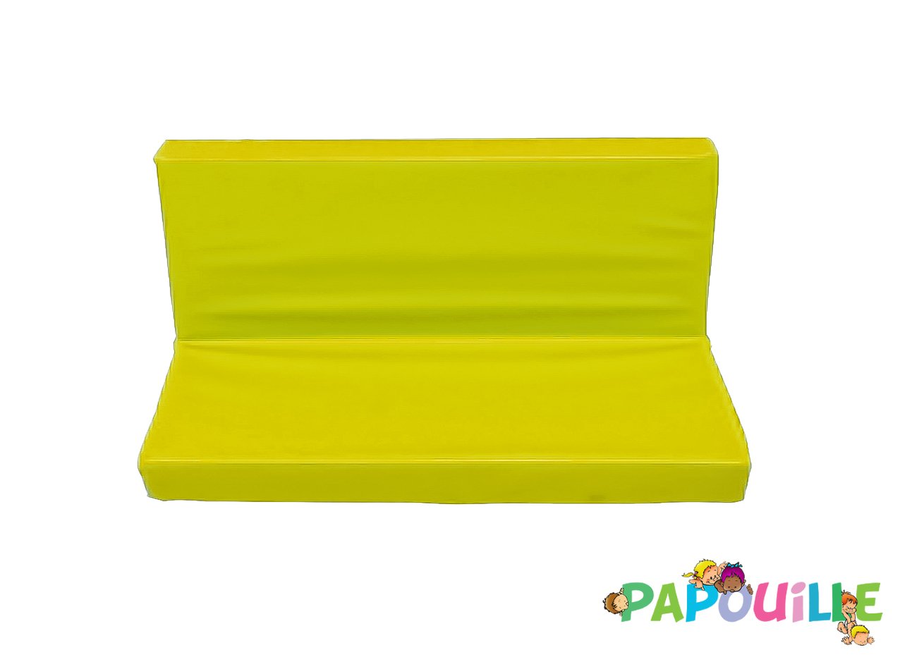 Banquette ras de sol sans armature jaune