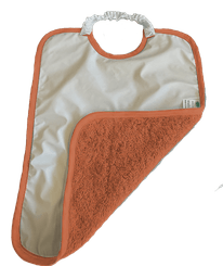 Repas - Bavoir - Bavoir électrique dos imperméable - 30 x 40 cm - Corail