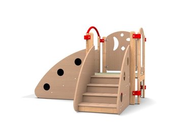 Mobilier - Structure de motricité / activité intérieur - Structure 1er pas en angle hêtre