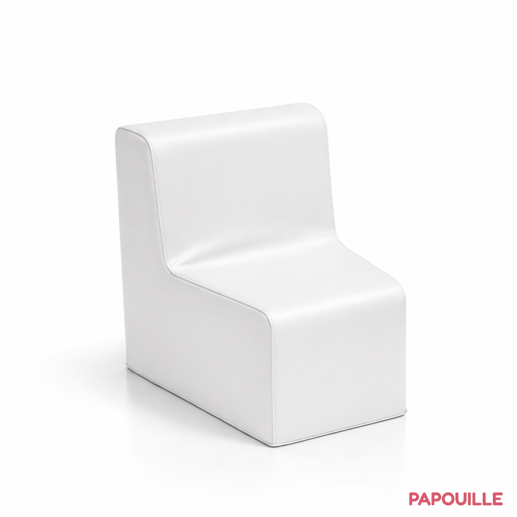 Chauffeuse d'angle 32 cm blanc