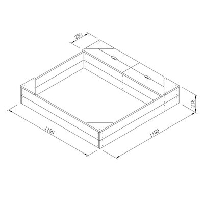 Jeux - Bac à Sable et Accessoires  - Bac à sable en bois avec rangement