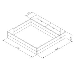 Jeux - Bac à Sable et Accessoires  - Bac à sable en bois avec rangement